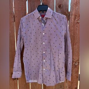 NWOT ZNT18 Toucan Red Striped Button-Down Dress Shirt Men’s Size Medium